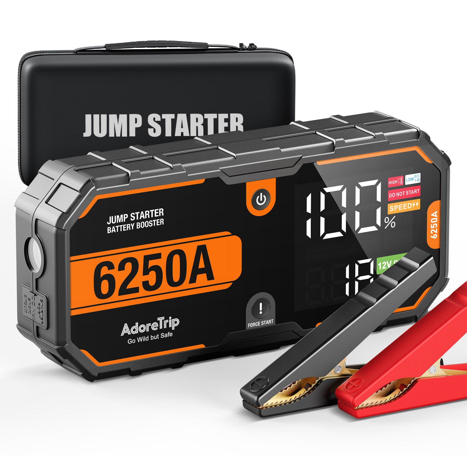 Adoretrip Portable 6250A Jump Starter Heavy Duty Battery Booster Pack   adoretrip