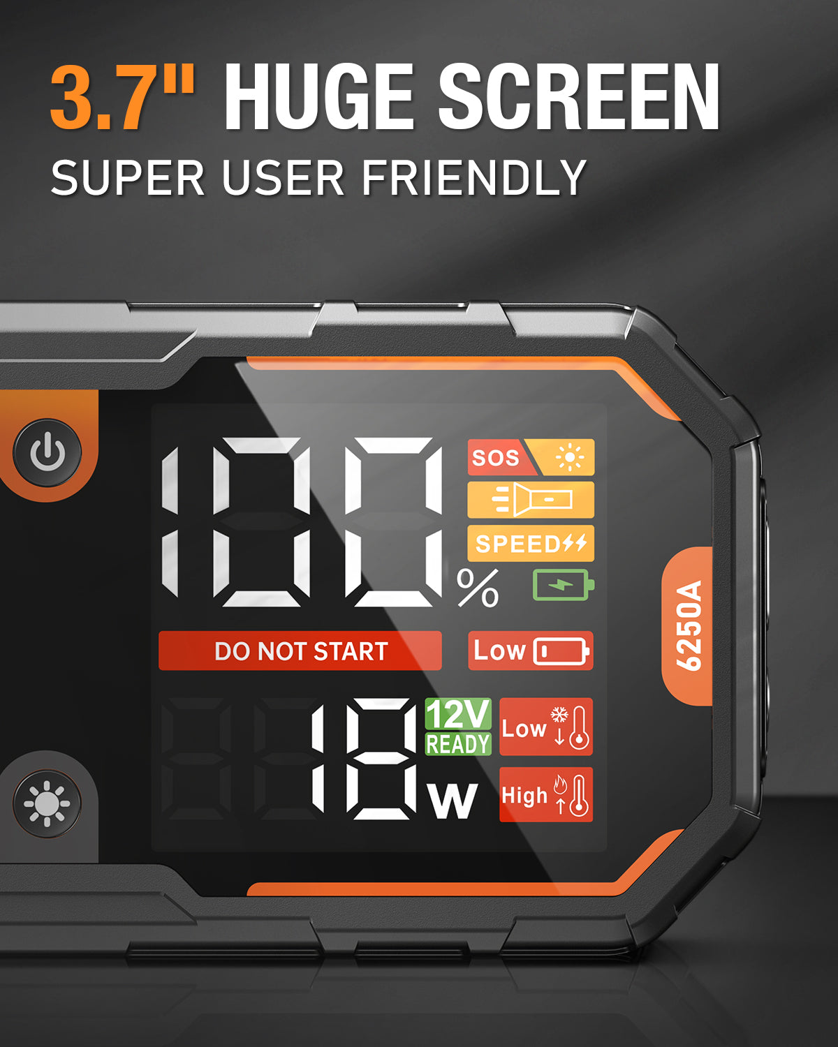 Adoretrip Portable 6250A Jump Starter Box Heavy Duty Truck Battery Booster Pack Power Bank