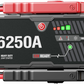 Car Battery Jump Starter 6250 Peak Amp / 960 Cranking Amp 12V Smart Display Jumper Cables with Force Start for Car Booster Jump Start Box for 10L Gas/8L Diesel Engines, 48 Months Standby