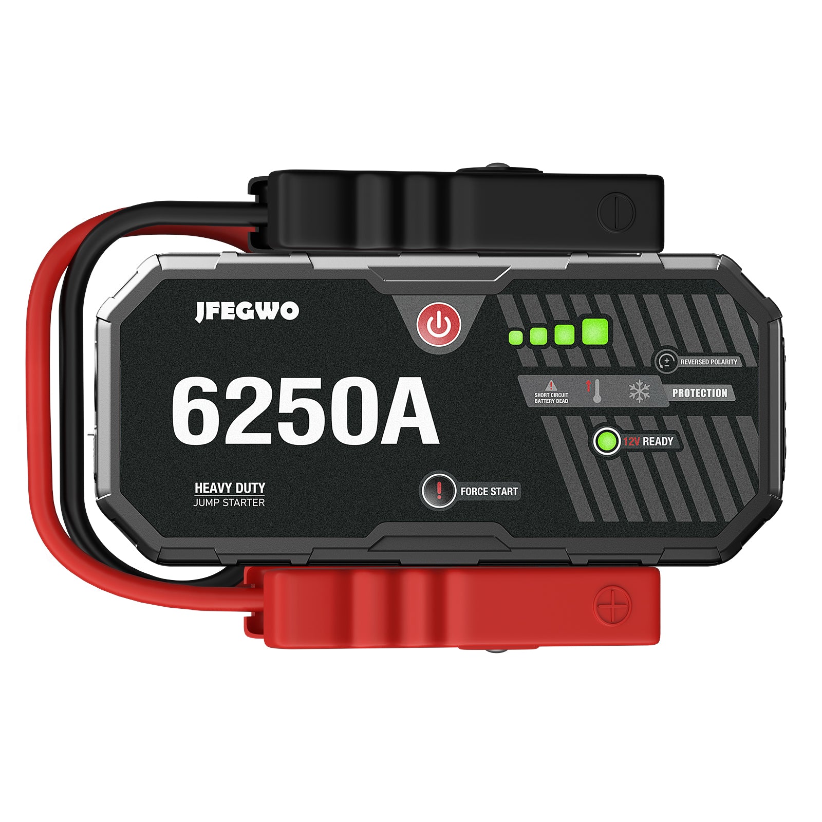 Car Battery Jump Starter 6250 Peak Amp / 960 Cranking Amp 12V Smart Display Jumper Cables with Force Start for Car Booster Jump Start Box for 10L Gas/8L Diesel Engines, 48 Months Standby