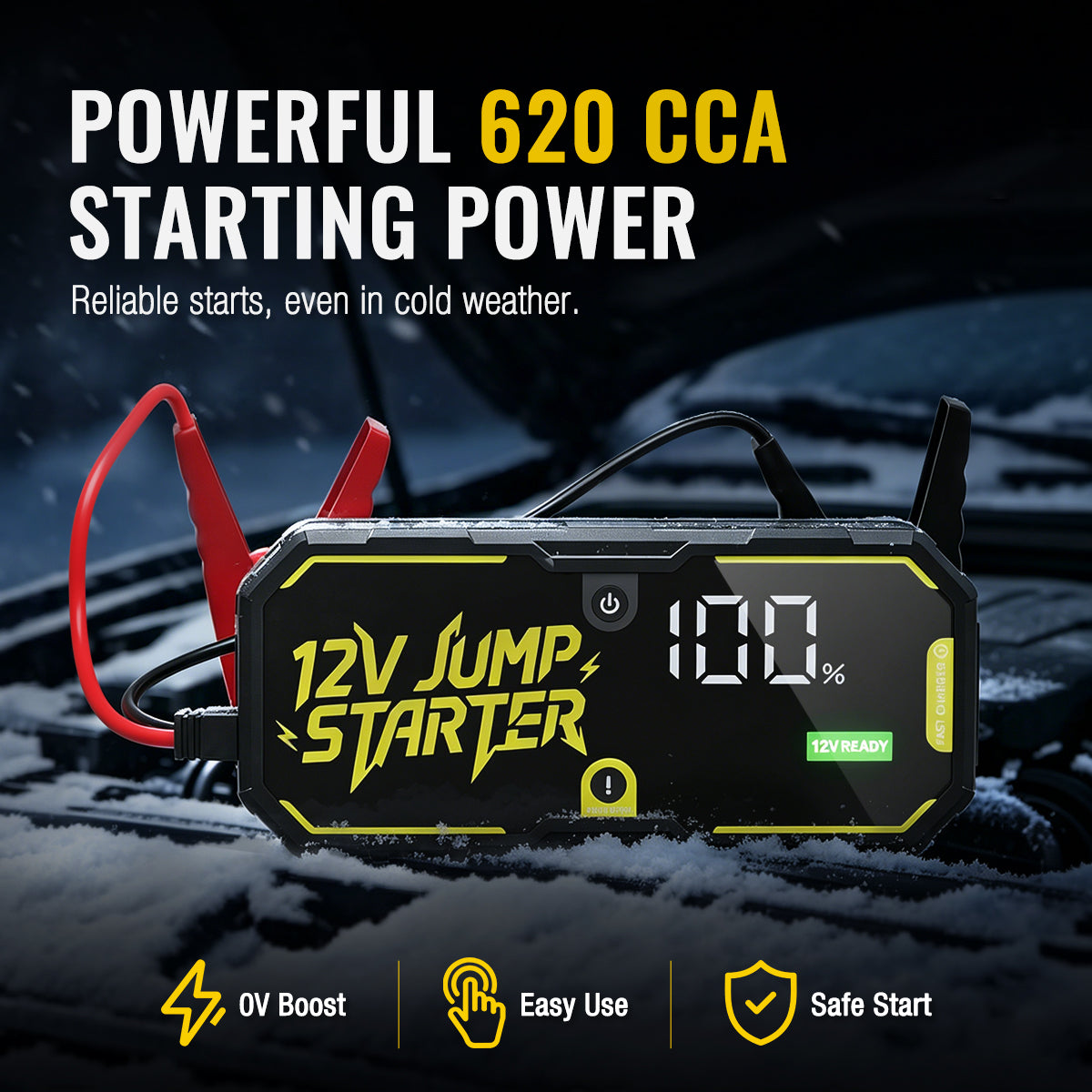AdoreTripCar Jump Starter,6000A Battery Charger,SuperSafe 12V Lithium Jumper Box Up To 7.0L Gas/4.0L Diesel Engines