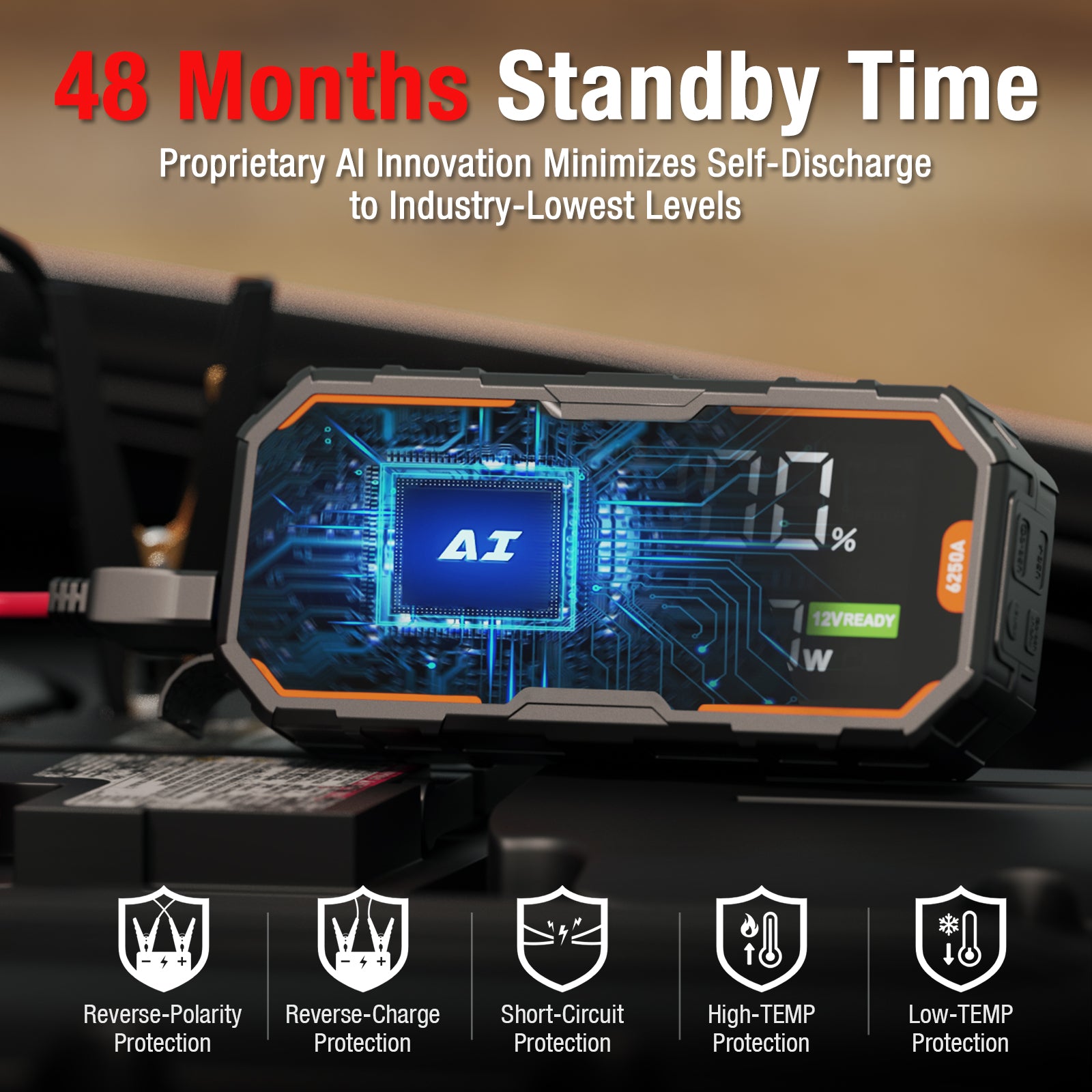 Adoretrip Portable 6250A Jump Starter Box Heavy Duty Truck Battery Booster Pack Power Bank