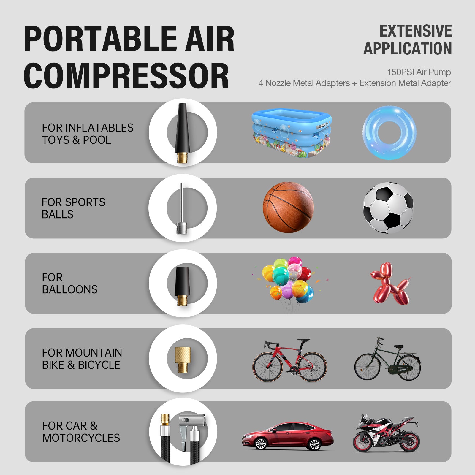 AdoreTrip Portable Jump Booster Starter 4000A with Air Compressor 150 PSI 10.3 BAR Tire Inflator For Home Cars & SUVs