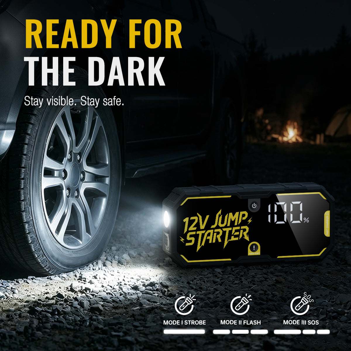 AdoreTripCar Jump Starter,6000A Battery Charger,SuperSafe 12V Lithium Jumper Box Up To 7.0L Gas/4.0L Diesel Engines
