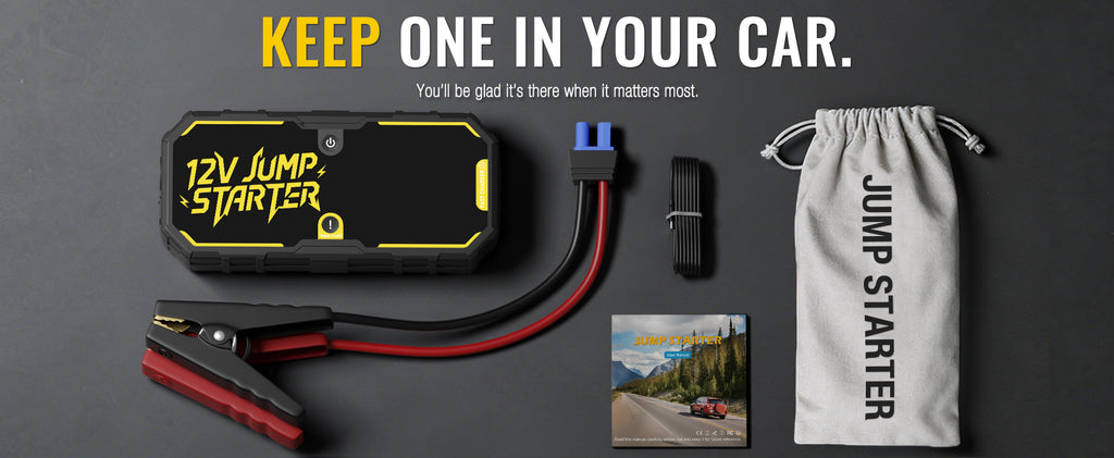AdoreTripCar Jump Starter,6000A Battery Charger,SuperSafe 12V Lithium Jumper Box Up To 7.0L Gas/4.0L Diesel Engines