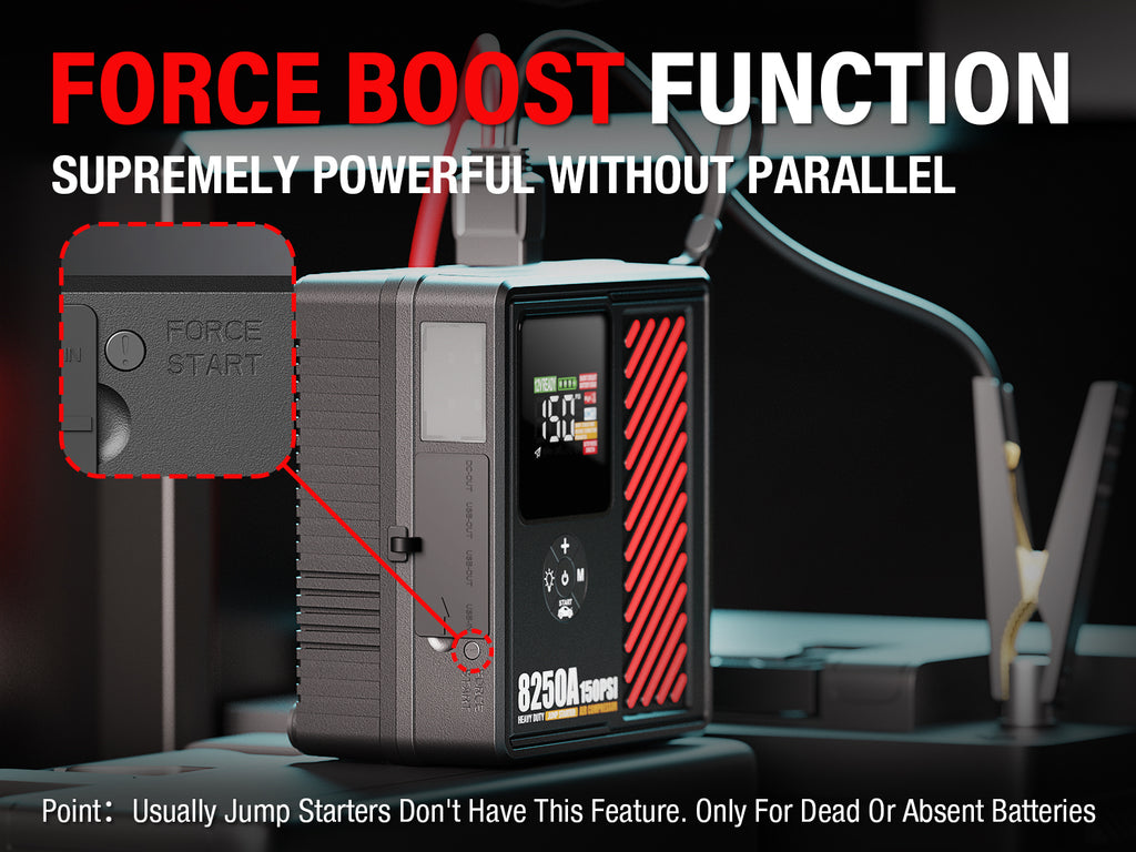 AdoreTrip Portable Jump Booster Starter 4000A with Air Compressor 150 PSI 10.3 BAR Tire Inflator For Home Cars & SUVs